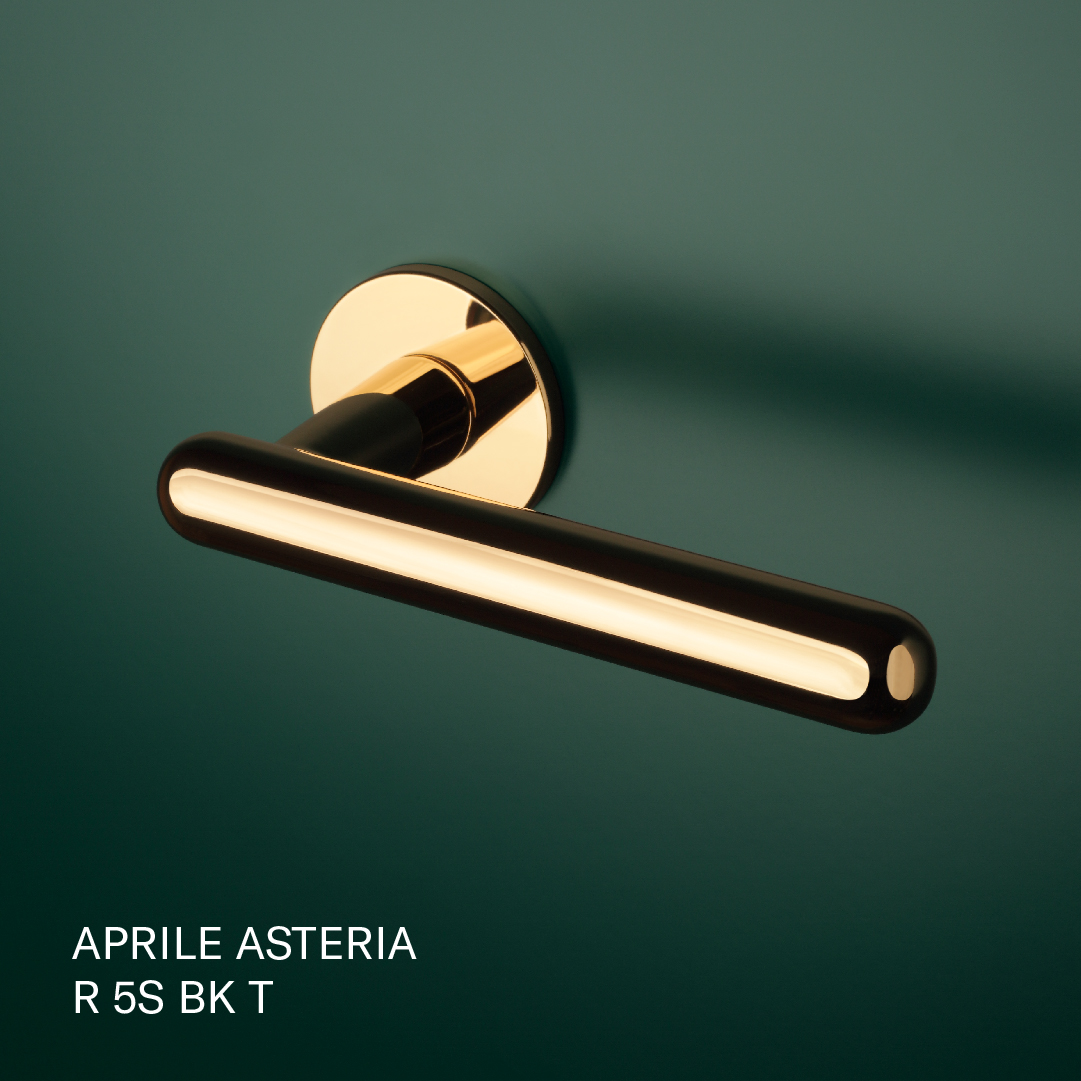 klamka Aprile model Asteria w kolorze złota polerowanego